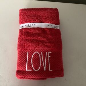 Rae Dunn love/heart hand towels